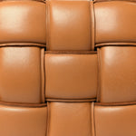 Nappa Maxi Intreccio Padded Cassette Crossbody Bag Caramel