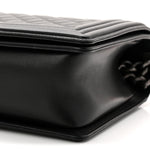 Lambskin Quilted New Medium Boy Flap Black