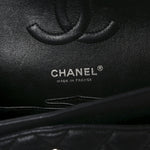 Iridescent Caviar Quilted Medium Double Flap Black