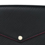 Epi Pochette Felicie Black Hot Pink