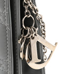 Lambskin Cannage Lady Dior Convertible Clutch Grey
