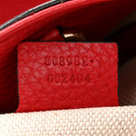 Pebbled Calfskin Medium Soho Chain Shoulder Bag Tabasco Red