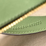 Sakai Be Green Calfskin Diagonal Stitched Small Blondie Shoulder Bag Light Green