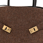 Wool Felt Medium Hug Bag Brown