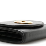 Roxy Calfskin Medium Blondie Chain Wallet Black