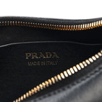 Soft Calfskin Arque Shoulder Bag Black