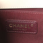 Caviar Calfskin Chevron Medium Boy Flap White
