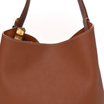 Grained Calfskin Low Key Hobo MM Cognac