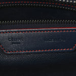 Smooth Calfskin Mini Luggage Navy Red