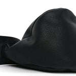 Grained Calfskin Large Slouchy Banana Bag Black