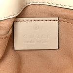 Calfskin Matelasse Mini GG Marmont Shoulder Bag White