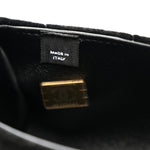 Velvet Quilted Mini Top Handle Flap Black
