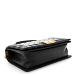 Calfskin Quilted Medium Boy Flap Black