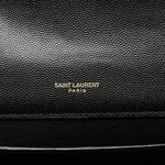 Grain De Poudre Textured Mixed Matelasse Triquilt Medium Monogram Satchel Black