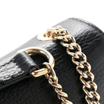 Dollar Calfskin Small Interlocking G Shoulder Bag Black