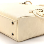 Lizard Mini Lady Dior White