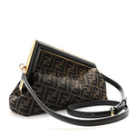 Shiny Nappa Fabric Jacquard FF 1974 Midi Fendi Tobacco Moro Ebano