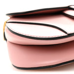 Smooth Calfskin Mini Saddle Bag Antique Pink
