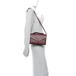 Nappa Intrecciato Knot Lock Top Handle Crossbody Bag Barolo