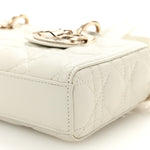 Lambskin Cannage Small Lady D-Joy Latte