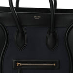 Velluto Calfskin Mini Tri-Color Luggage Navy