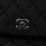 Caviar Quilted Jumbo Kelly Flap Black