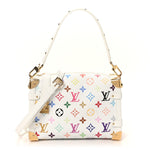 LV x TM Cowhide Monogram Multicolor Side Trunk MM White