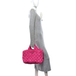 Raffia Crochet Tote Fuchsia
