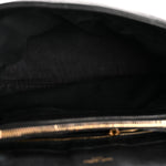 Grain de Poudre Calfskin Y Quilted Monogram Medium Loulou Chain Satchel Black