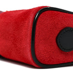 Suede Patent Web Mini Ophidia Shoulder Bag Hibiscus Red Black