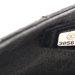 Shiny Aged Calfskin Quilted Waist Belt Bag Black