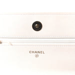 Caviar Quilted Wallet On Chain WOC White