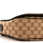 Monogram Flap Messenger Bag Beige Dark Brown