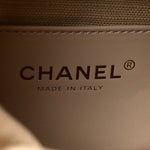 Calfskin Quilted Small Shopping Bag Brown