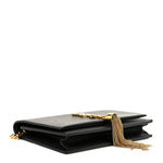 Smooth Calfskin Classic Monogram Kate Tassel Chain Wallet Black