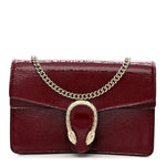 Crinkled Patent Mini Dionysus Shoulder Bag Rosso Ancora Red