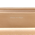 Caviar Quilted Wallet on Chain WOC Beige