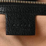 Textured Calfskin Web Medium Ophidia Shopping Tote Black
