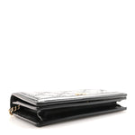 Calfskin GG Matelasse Chain Wallet Black