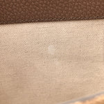 Monogram Jumbo GG Textured Dollar Calfskin Web Tote Bag Camel Ebony New Acero