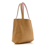 Veau Sikkim Swift Double Sens 28 Reversible Tote Rose Sakura Curry