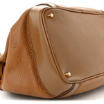 Grainy Calfskin Medium Golderton Tote Brown