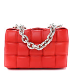 Lambskin Maxi Intreccio Padded Chain Cassette Crossbody Bag Nail Polish