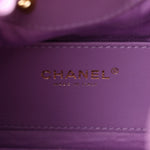Suede Quilted Mini Chanel 25 Handbag Purple