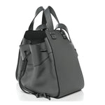 Grained Calfskin Medium Hammock Shoulder Bag Blue
