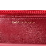 Lambskin Quilted Wallet On Chain WOC Dark Pink