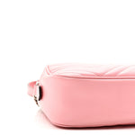 Calfskin Matelasse Small GG Marmont Chain Shoulder Bag Wild Rose