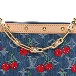LV X TM Monogram Denim Cerises Pochette Accessories Blue