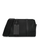 Grained Calfskin Aerogram City Keepall Black