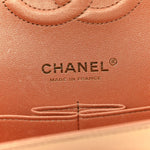Metallic Lambskin Quilted Medium Double Flap Golden